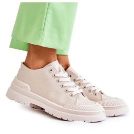 PS1 Sneakers da Donna in Tessuto Beige Chiaro Parossa