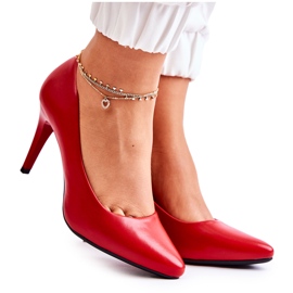 Sergio Leone Classici tacchi a spillo in pelle magicamente rossi rosso