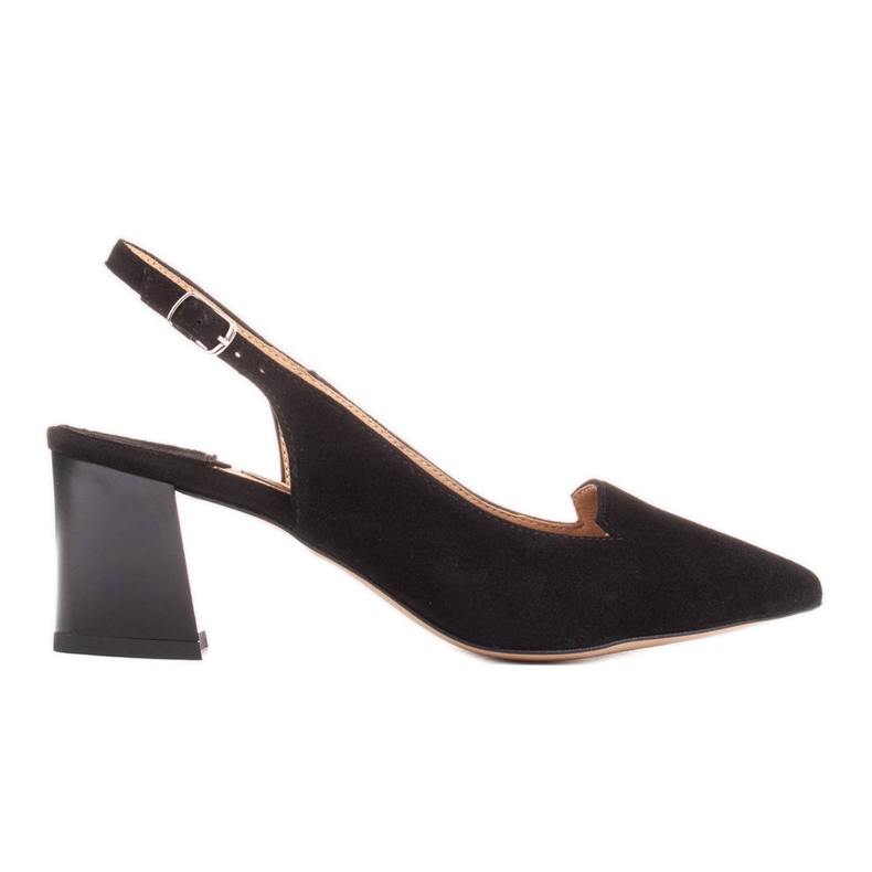 Marco Shoes Sandali realizzati in delicato camoscio naturale nero