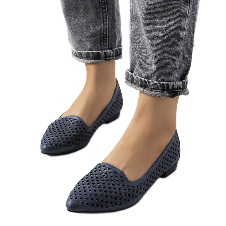 Mocassini Jarrett traforati blu navy