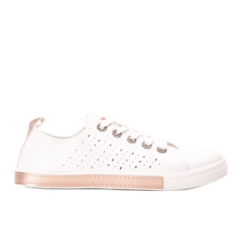 Sneakers bianche da donna Tuuri bianco d'oro