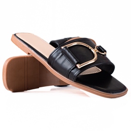 SHELOVET Pantofole eleganti nero