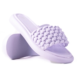 SHELOVET Ciabatte intrecciate da donna viola