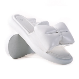 SHELOVET Ciabatte con fiocco bianco