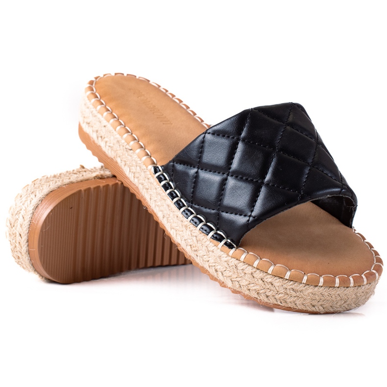 SHELOVET Infradito con piattaforma nero
