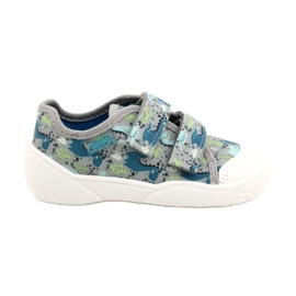 Scarpe da bambino Befado 907P156 Dino blu grigio verde