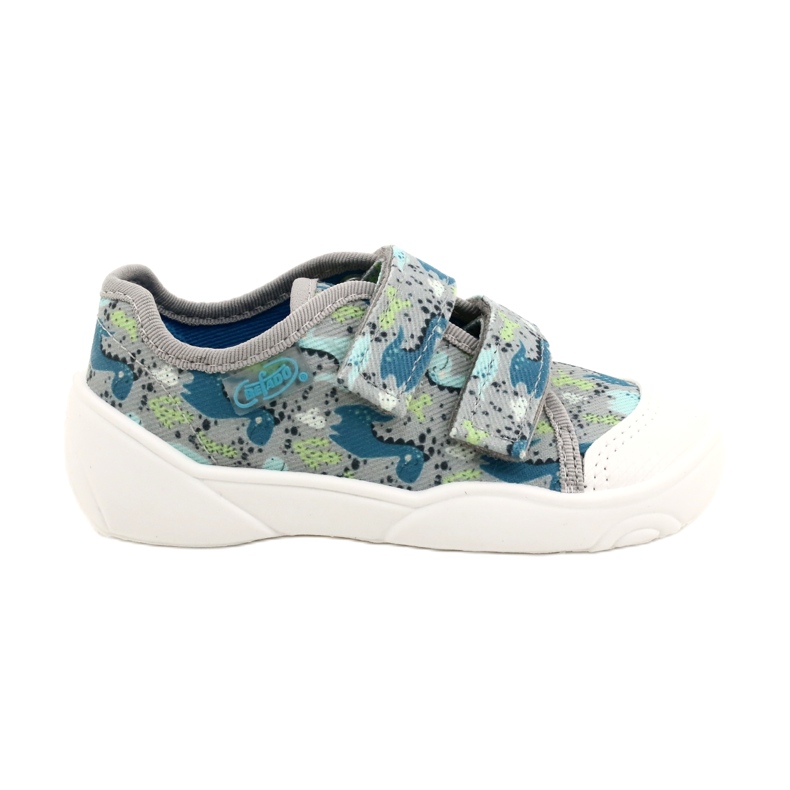 Scarpe da bambino Befado 907P156 Dino blu grigio verde