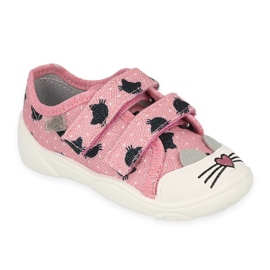 Scarpe da bambino Befado 907P150 GATTI nero rosa d'argento