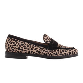 Marco Shoes Mocassini in pelle naturale con pelo 2231P-1283-041-1 beige nero