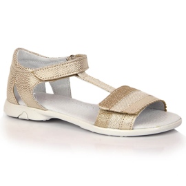 Sandali da bambina con velcro dorato Kornecki 6705 d'oro