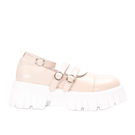 Scarpe beige con suola da trattore di Jonell