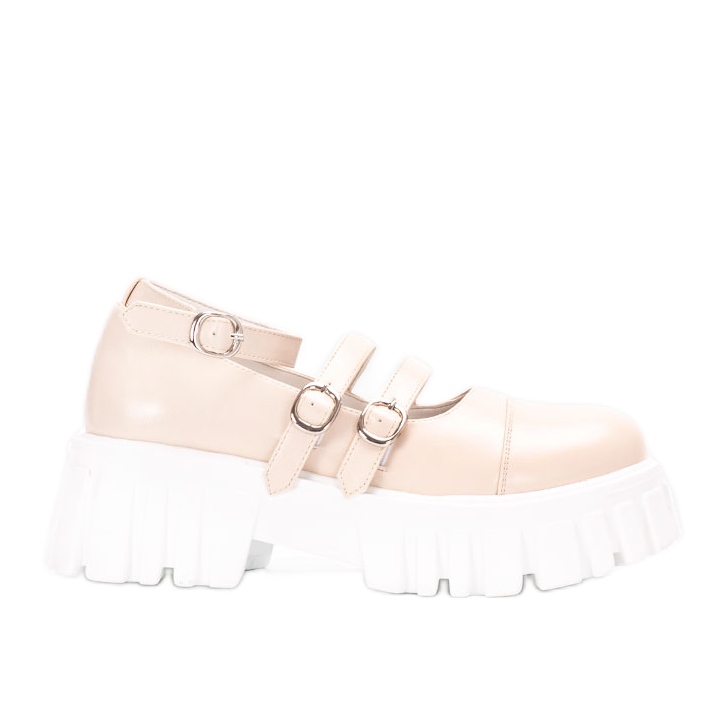 Scarpe beige con suola da trattore di Jonell