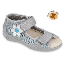 Scarpe per bambini Befado gialle 342P023 blu argento grigio