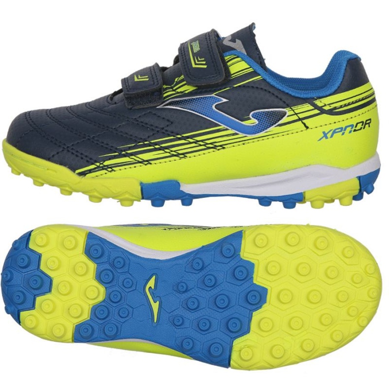 Scarpe da calcio Joma XPander 2233 Tf Jr XPJW2233TFV multicolore blu e blu navy