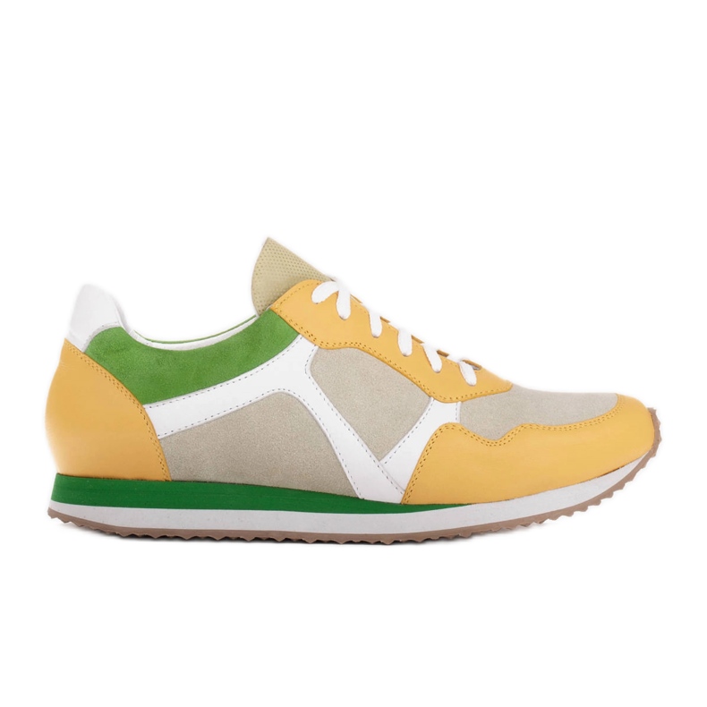Marco Shoes Sneakers in abbinamento e pelle e camoscio beige