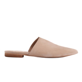 Marco Shoes Ciabatte in camoscio con cut-out beige