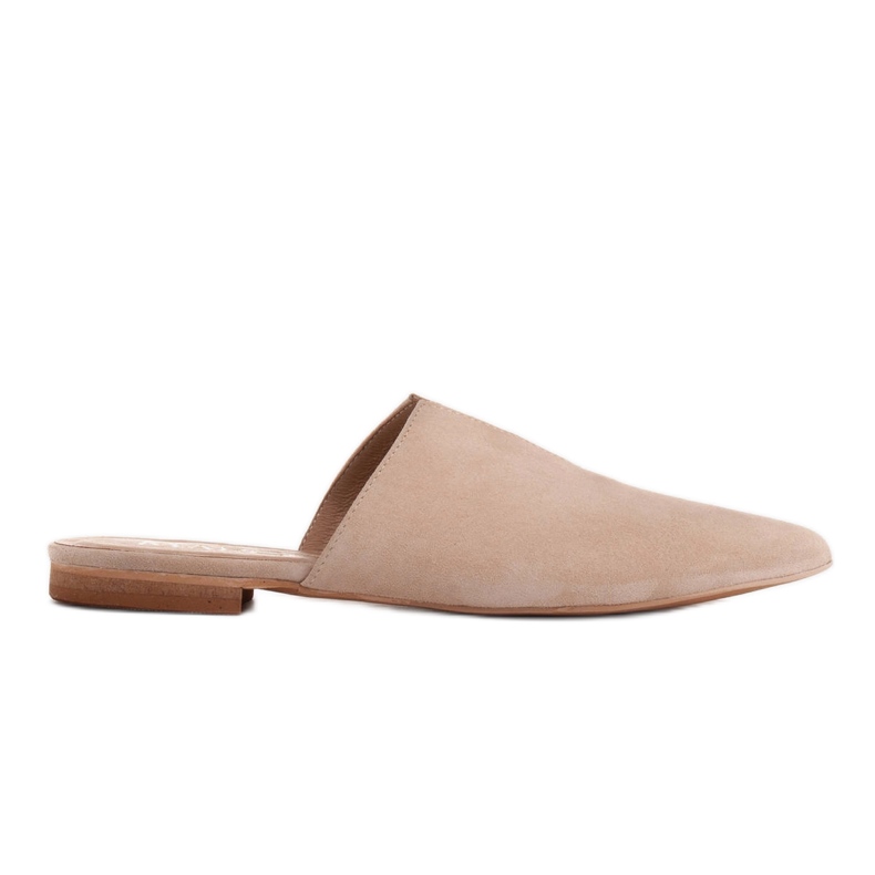 Marco Shoes Ciabatte in camoscio con cut-out beige