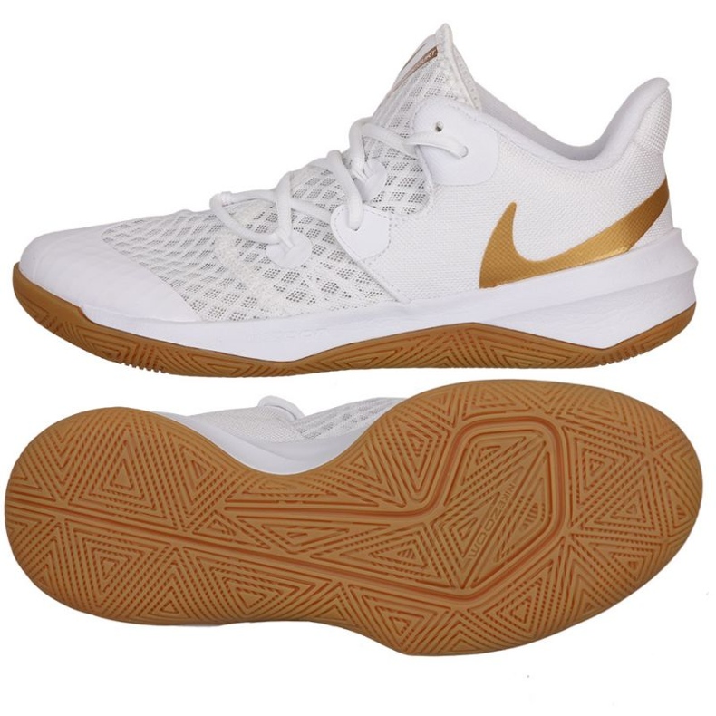 Scarpa da pallavolo Nike Zoom Hyperspeed Court DJ4476-170 bianca bianca