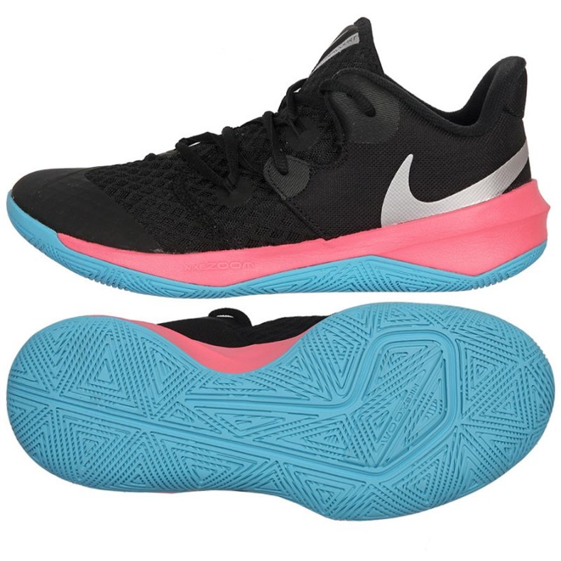 Scarpa da pallavolo Nike Zoom Hyperspeed Court DJ4476-064 nero nero