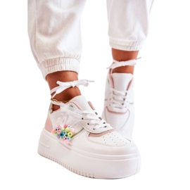 PS1 Scarpe sportive da donna Sneakers Bianco-Rosa Manila