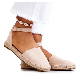 Evento Espadrillas Da Donna Con Fibbia Beige Chiaro Bonetti