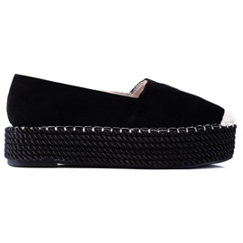 SHELOVET Espadrillas in camoscio nero