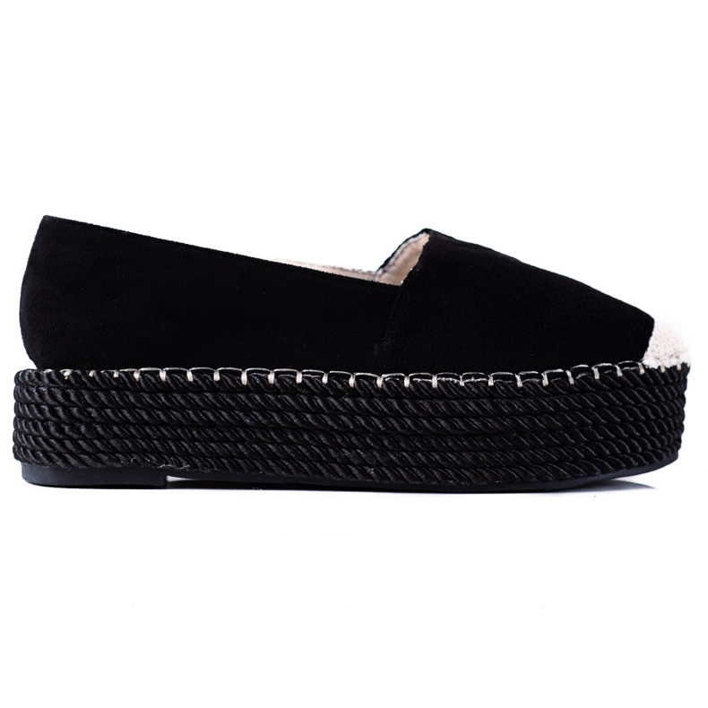 SHELOVET Espadrillas in camoscio nero