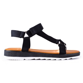 SHELOVET Sandali alla moda con velcro nero