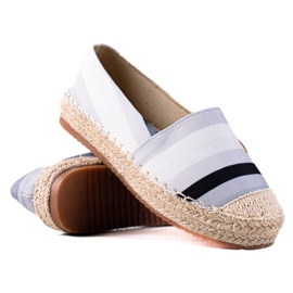 SHELOVET Espadrillas a righe nero multicolore