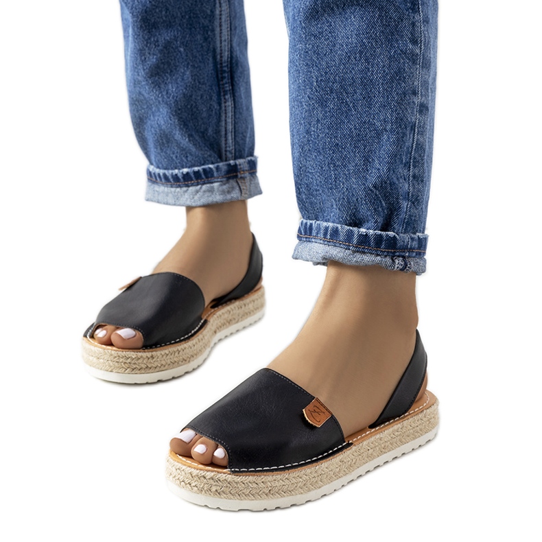 Espadrillas nere sulla piattaforma Verdam nero