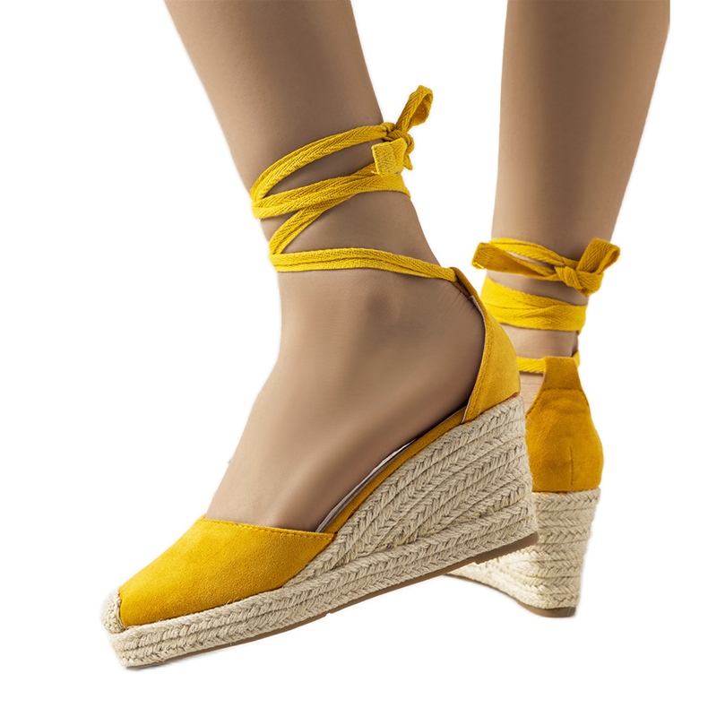 Espadrillas gialle sulla zeppa di Tyler giallo