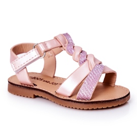 Sandali rosa per bambini con glitter