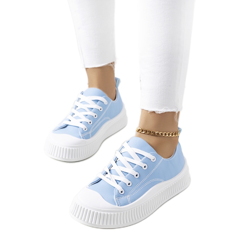 Sneakers blu sulla piattaforma Zargan
