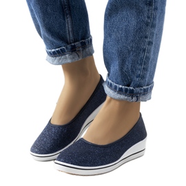 Sneakers con zeppa blu navy Friis
