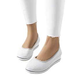 Sneakers con zeppa argento Friis d'argento