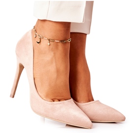 WS1 Scarpe con tacco in pelle scamosciata Beige Melany