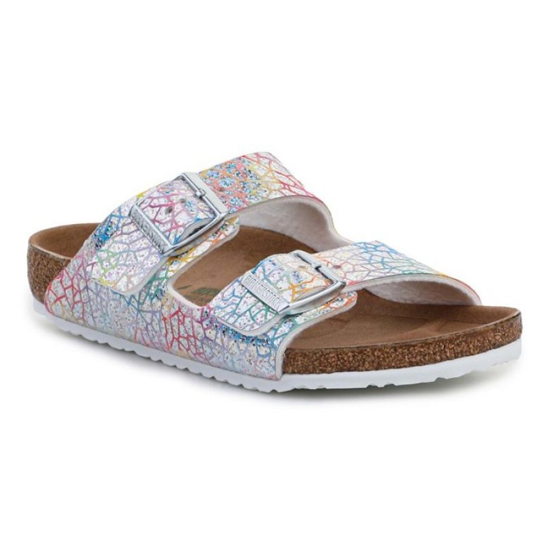 Birkenstock Arizona Kids Flashy Hologram Argento infradito 1022173 multicolore