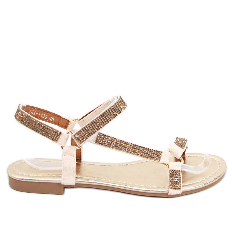 Sandali da donna Azza Gold beige d'oro