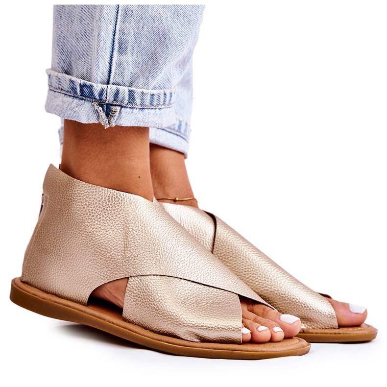 S.Barski Sandali in pelle da donna Gold Catalise d'oro