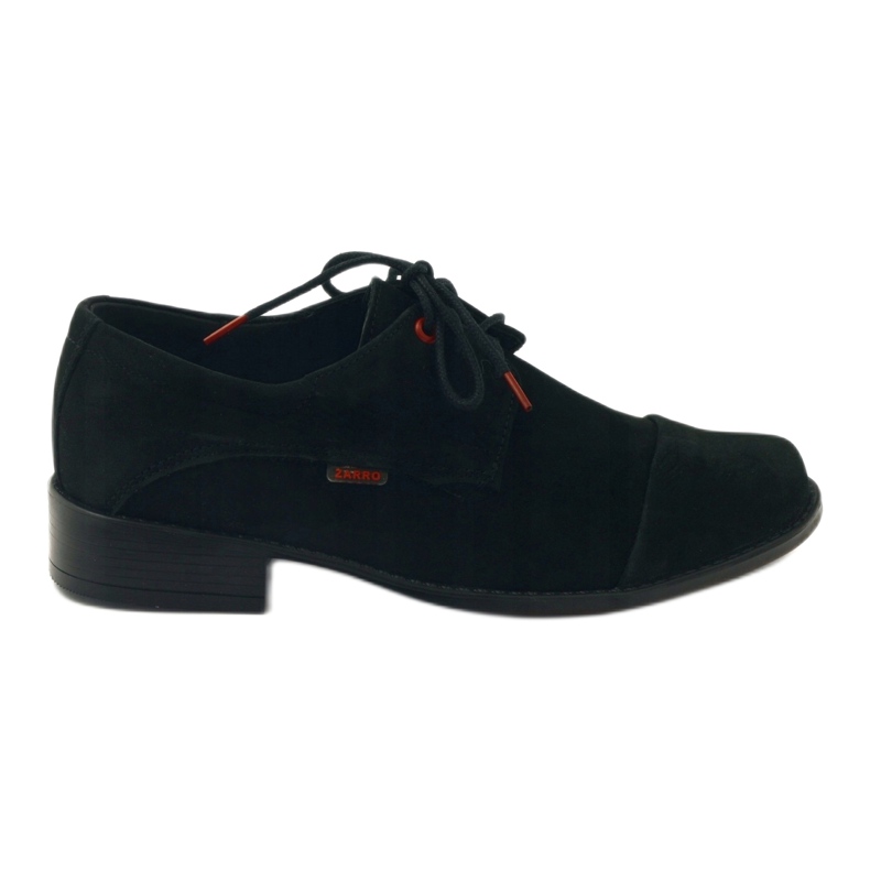 Zarro Scarpe da comunione nere, pelle di camoscio nero rosso