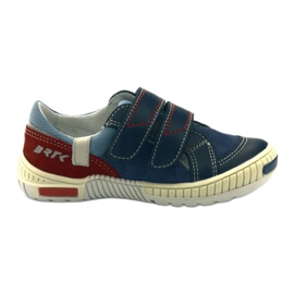 Scarpe da ragazzo con velcro Bartek 85585 blu navy rosso
