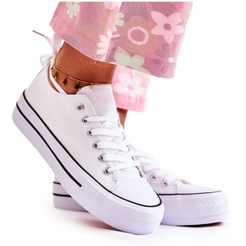 FS3 Sneakers Classiche Da Donna Sulla Piattaforma Bianche Conelle bianco