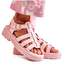 PG1 Sandali alla moda con cinturini rosa Malien