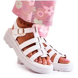 PG1 Sandali alla moda con cinturini bianchi Malien bianco