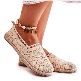 PH1 Espadrillas traforate da donna beige, Letisa