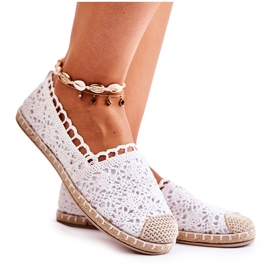 PH1 Espadrillas traforate Letisa bianche da donna bianca
