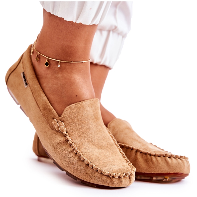 PH1 Mocassini da donna in camoscio Millare Beige scuro