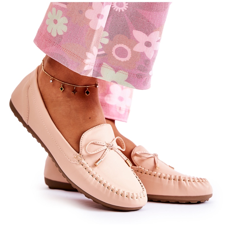PG1 Mocassini Da Donna Con Fiocco Nude Aurila beige