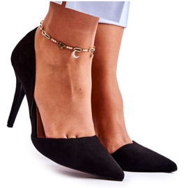 PG1 Stiletto classico in camoscio nero Sofia