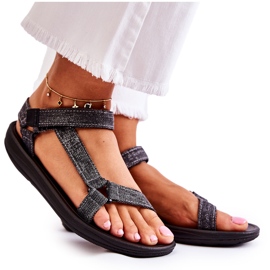 Sandali Classici Da Donna Con Velcro Kalla Neri nero